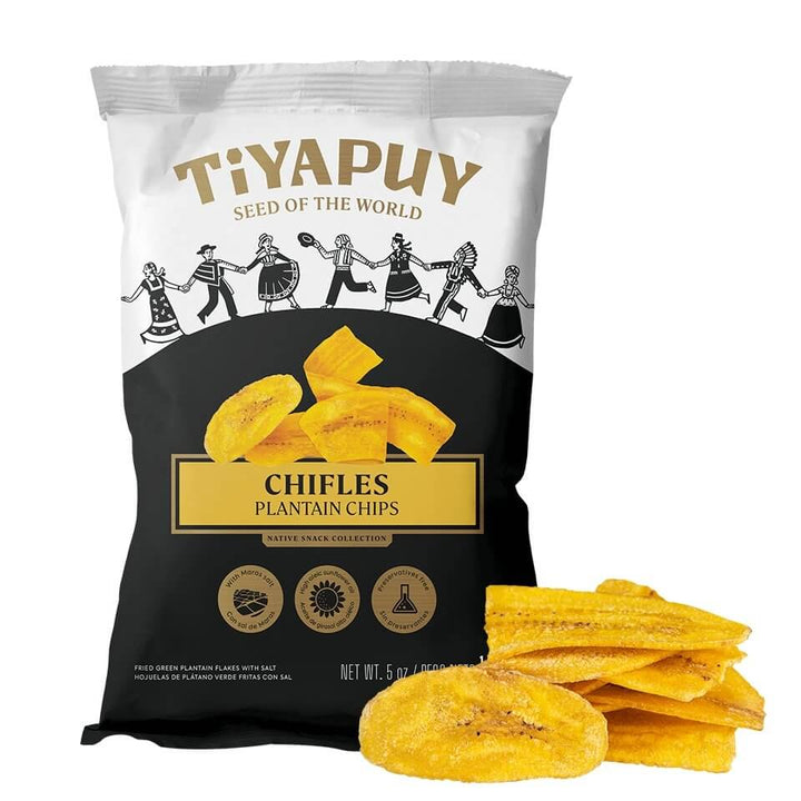 Chifles plátano frito Tiyapuy con sal de maras 160 gr Tiyapuy - Tiyapuy Foods - Sembrando una nueva historia.